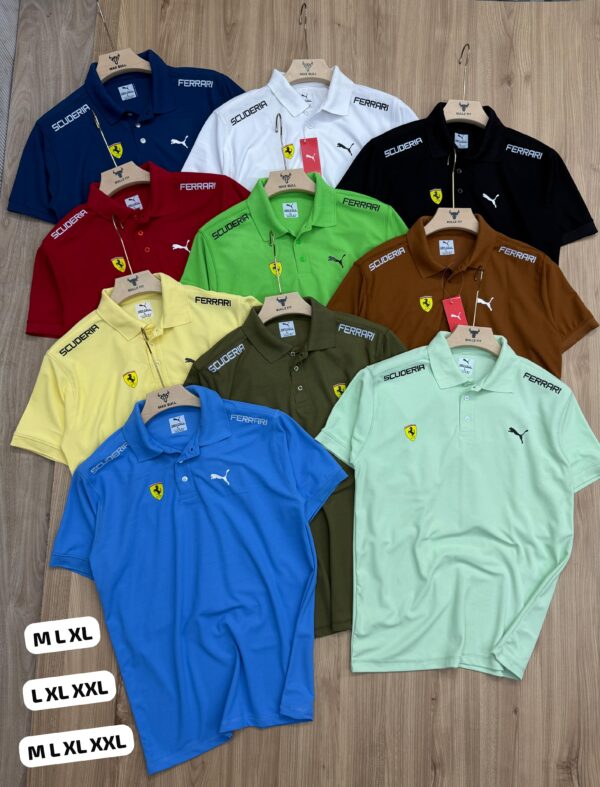 PUMA FERRARI PRINTED ZIPPER POLO