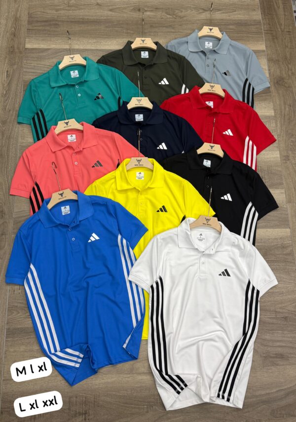 ADIDAS THREE STRIPE POLO