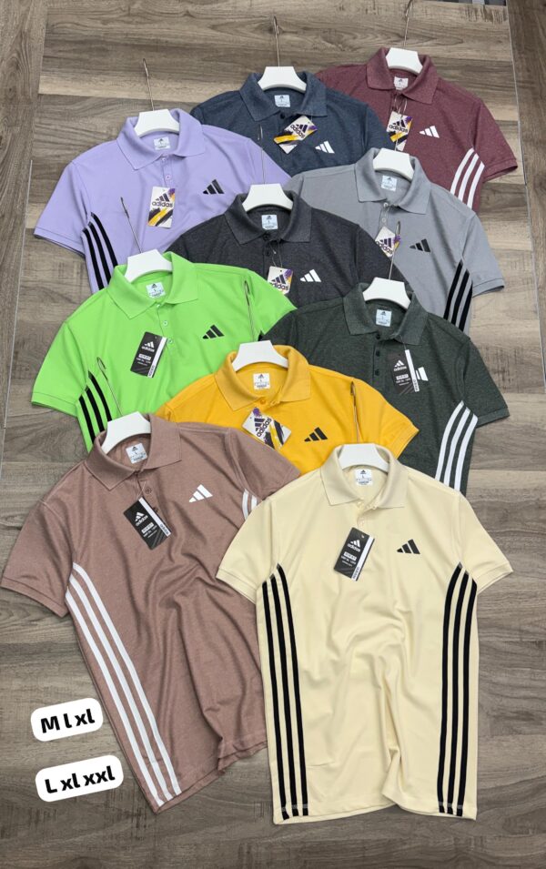 ADIDAS THREE STRIPES POLO WITH CUFF AND COLLAR