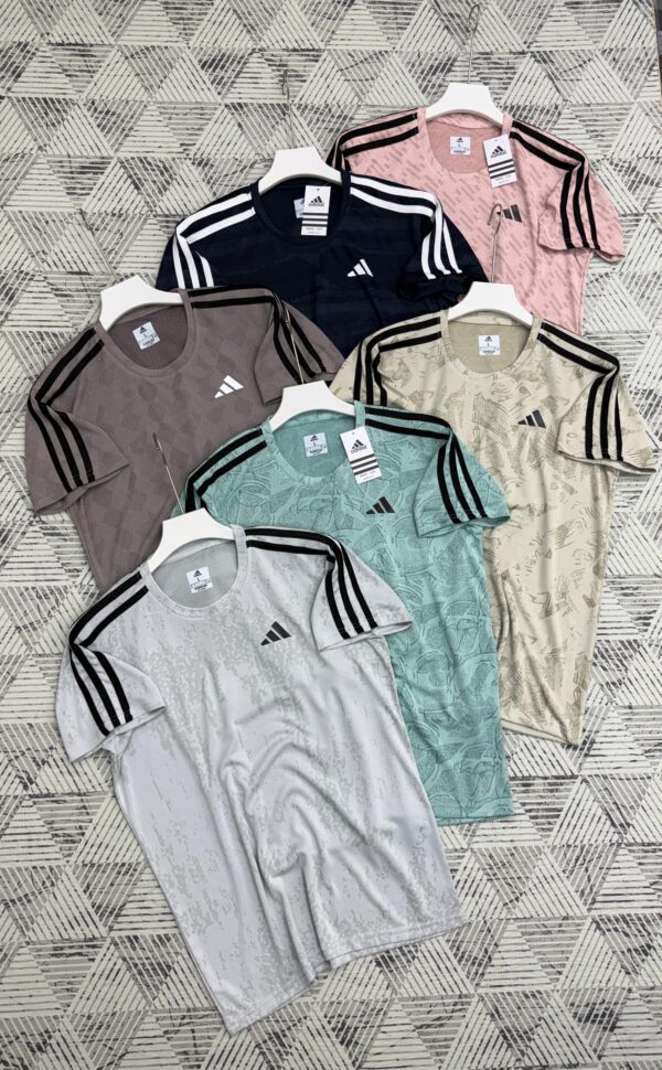 ADIDAS THREE STRIPES NET FOLDING ROUND NECK
