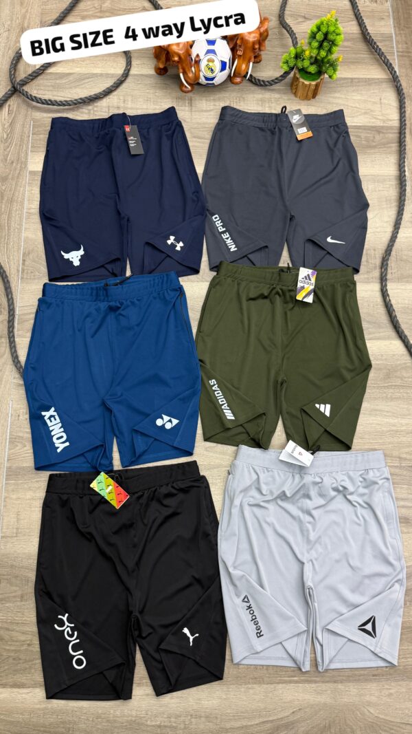 MULTI BRAND 4WAY LYCRA BIG SIZE SHORTS
