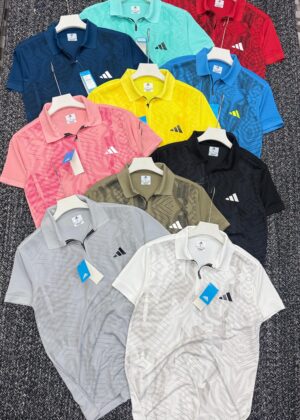 ADIDAS ZIPPER PRINTED PREMEIUM POLO