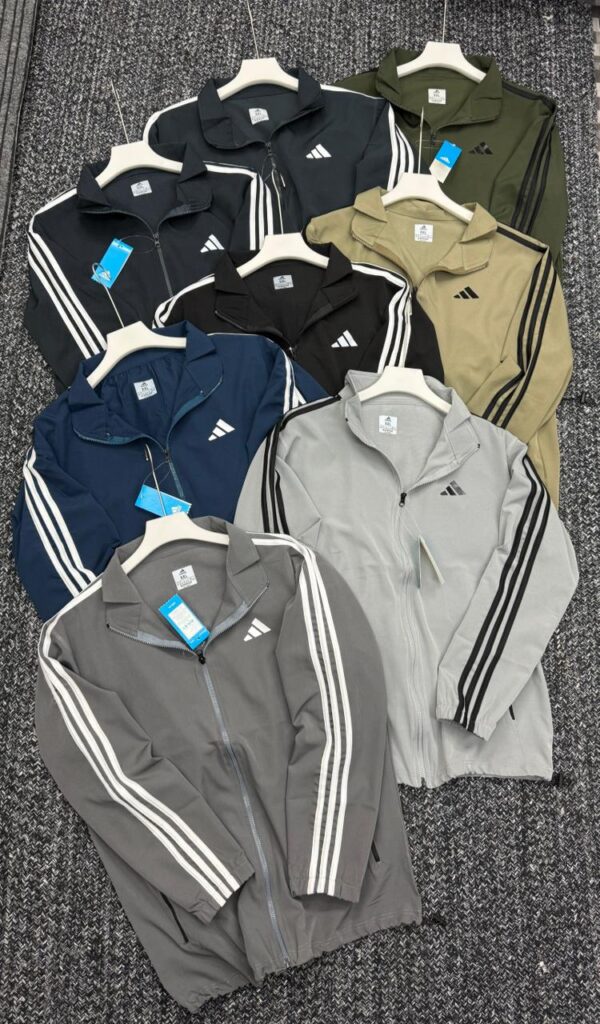 ADIDAS THREE STRIPES PREMEIUM NET FOLDING NS NYLON TERRY LYCRA BIG SIZE ZIPPER
