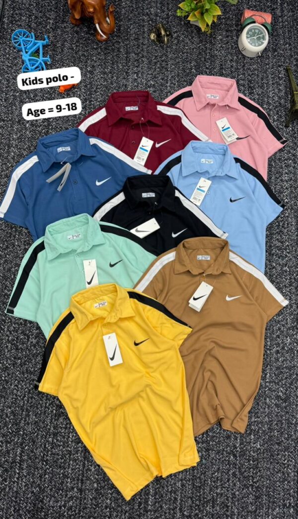 NIKE STRIPES PREMEIUM KIDS POLO
