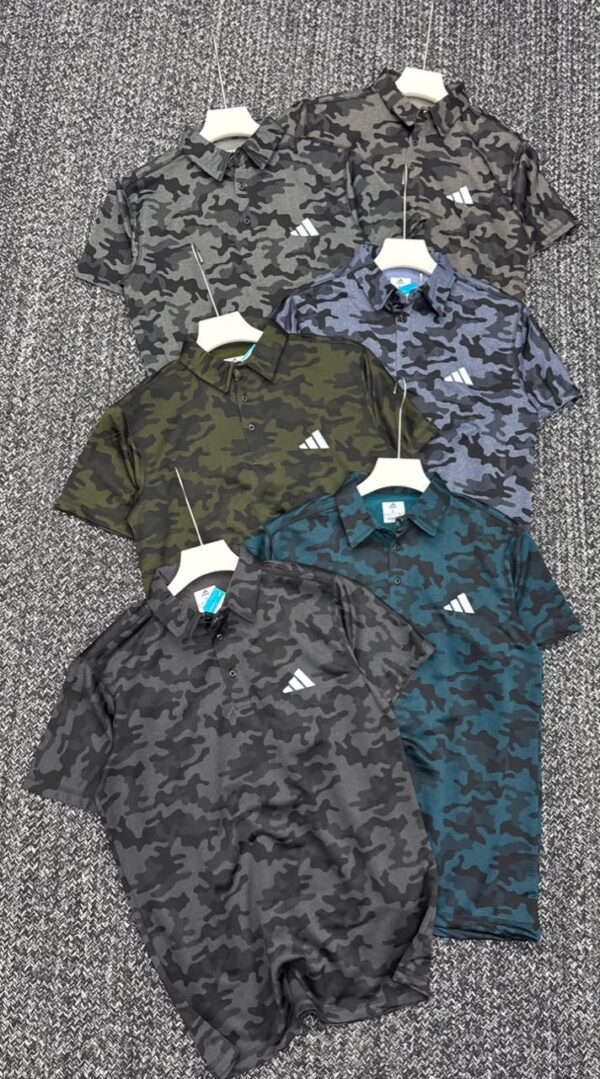 ADIDAS PREMEIUM IMPORTED LOOPKNIT POLYSTER TERRY COLLAR POLO