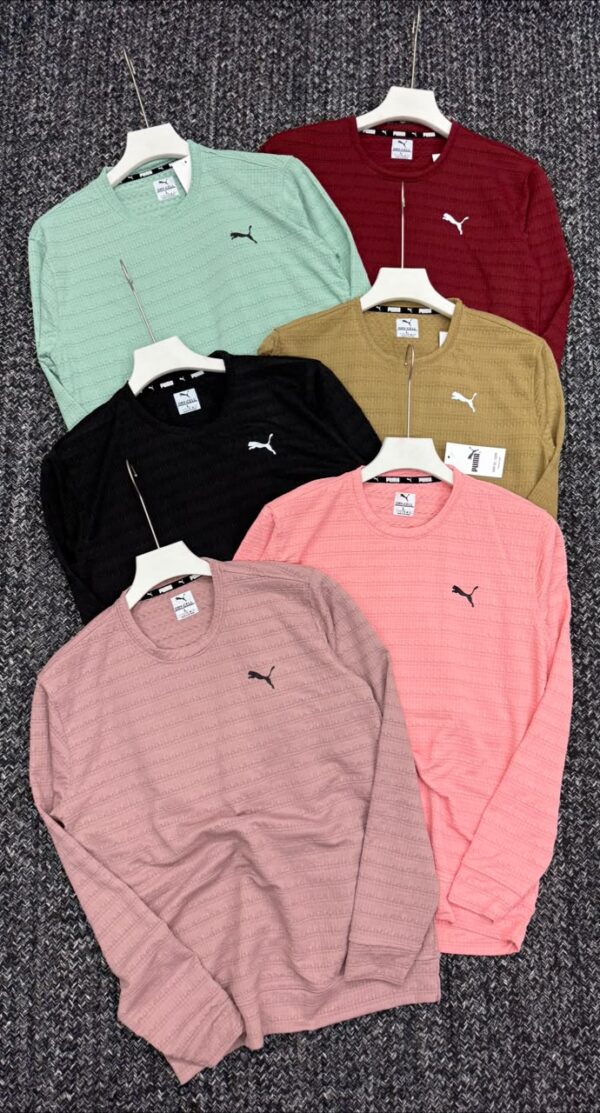 PUMA PREMEIUM IMPORTED KOREON HAND MADE TEXTURE JAQUARD FULL HAND ROUND NECK TSHIRT