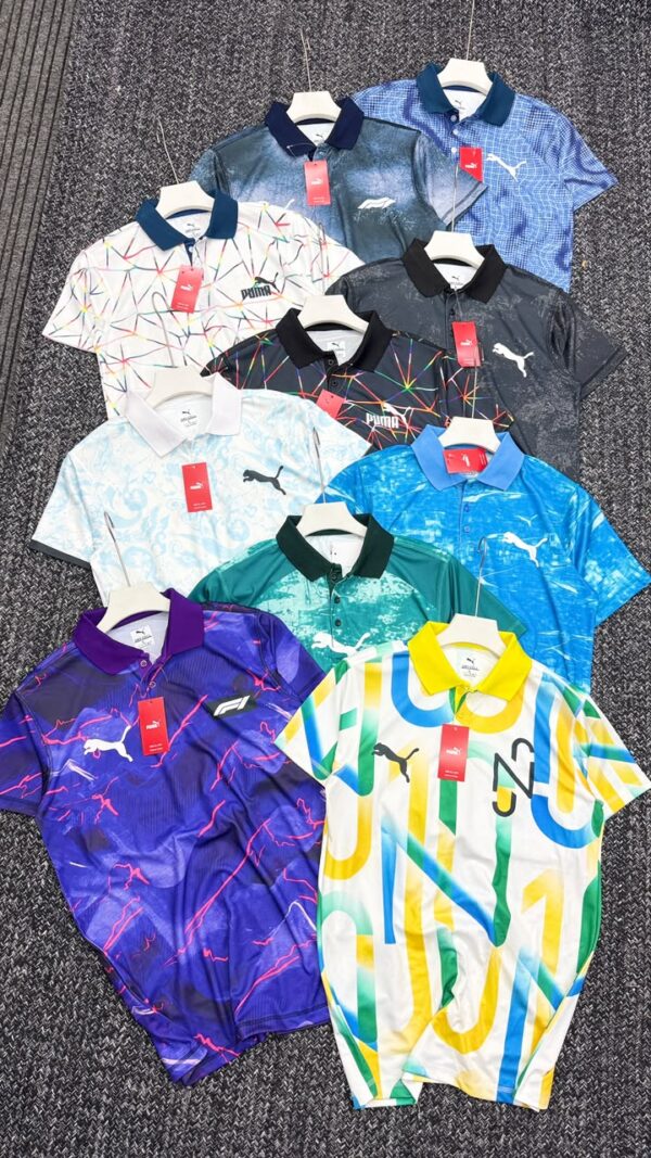PUMA PREMEIUM IMPORTED KOREON KNIT FABRIC DOUBLE SIDE PRINTED POLO