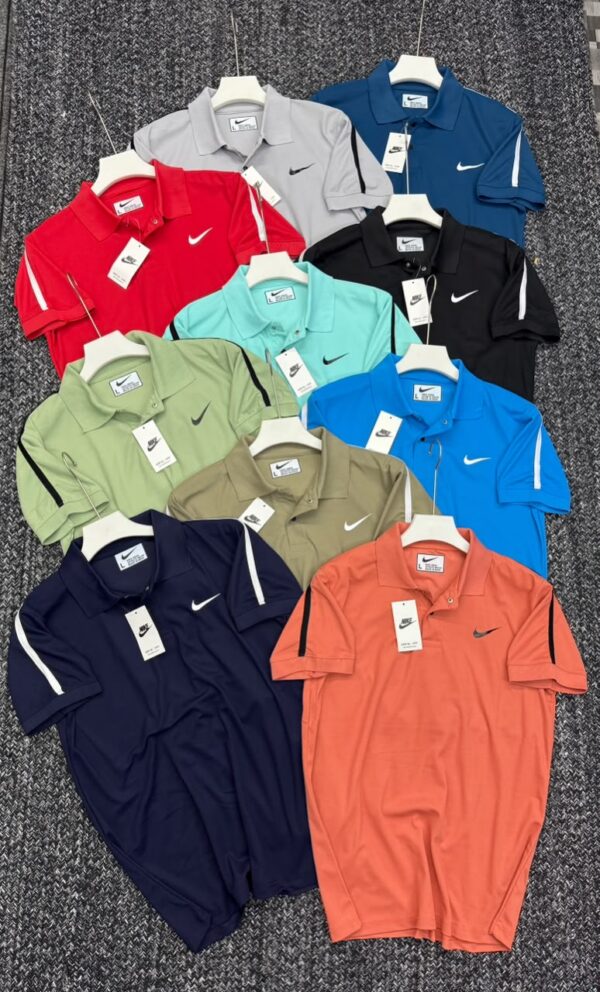 NIKE STRIPED MARS PIQUE COLLAR POLO