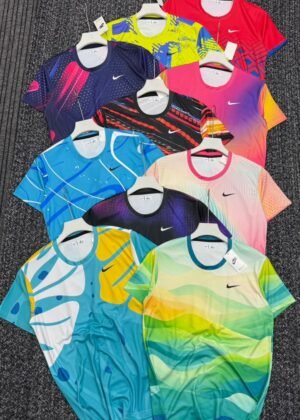 NIKE PREMEIUM IMPORTED KOREON KNIT FABRIC DOUBLE SIDE PRINTED ROUND NECK