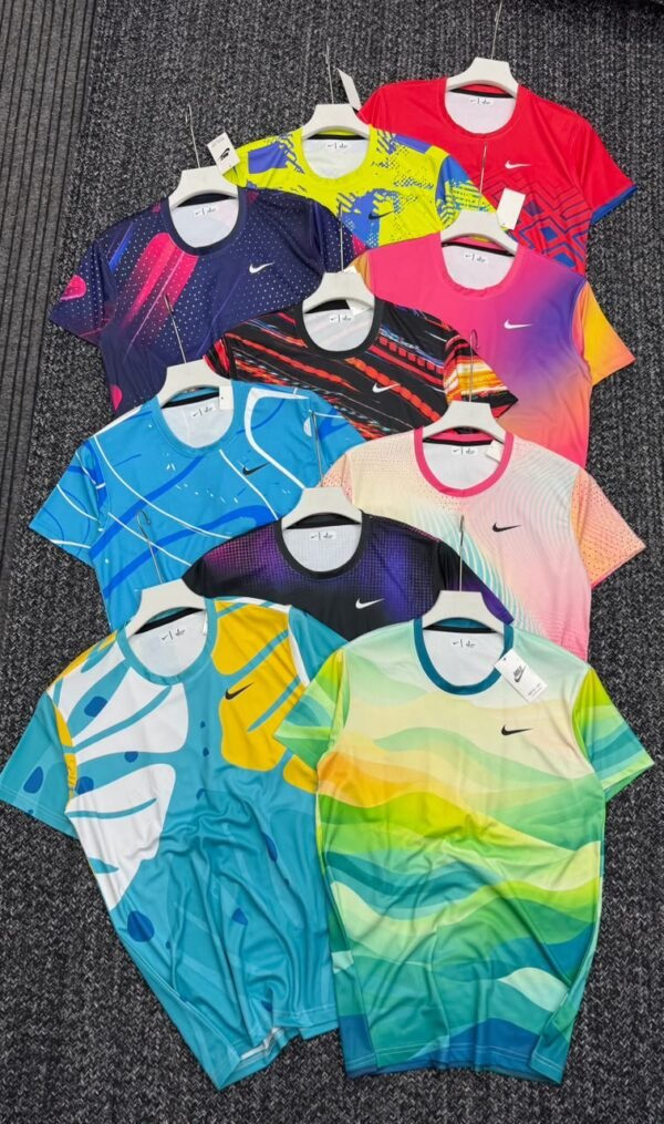 NIKE PREMEIUM IMPORTED KOREON KNIT FABRIC DOUBLE SIDE PRINTED ROUND NECK