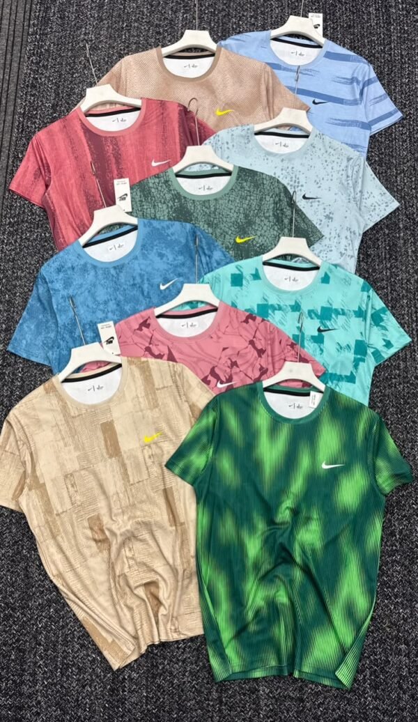 NIKE PREMEIUM IMPORTED KOREON KNIT FABRIC DOUBLE SIDE PRINTED ROUND NECK