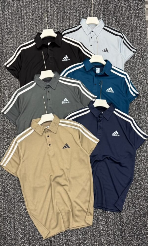 ADIDAS PREMEIUM THREE STRIPES IMPORTED NETFOLDING ZAP LYCRA POLO