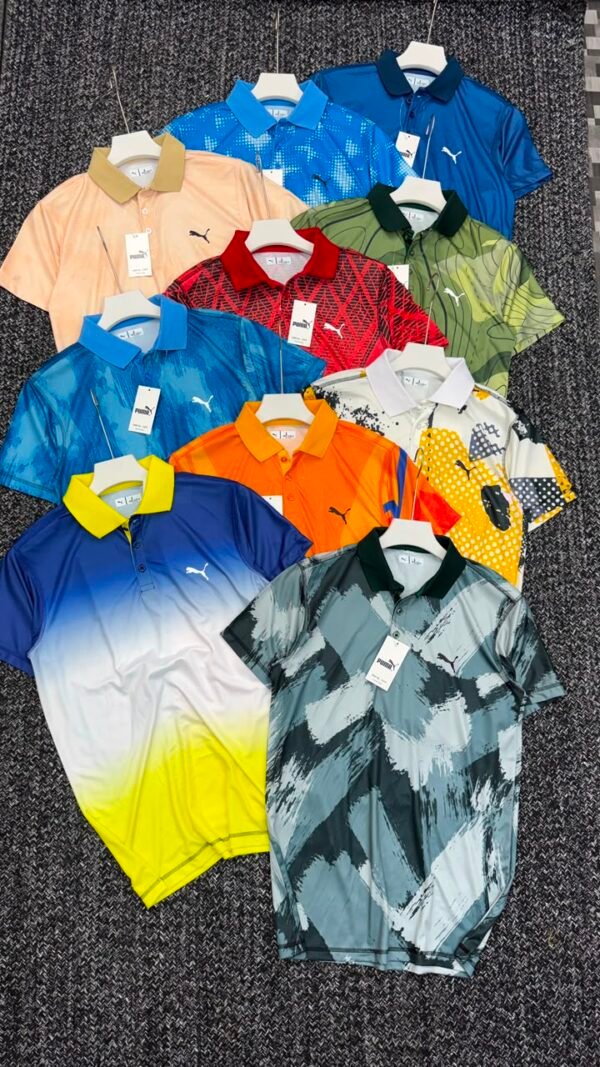 PUMA PREMEIUM IMPORTED KOREON KNIT FABRIC DOUBLE SIDE PRINTED POLO