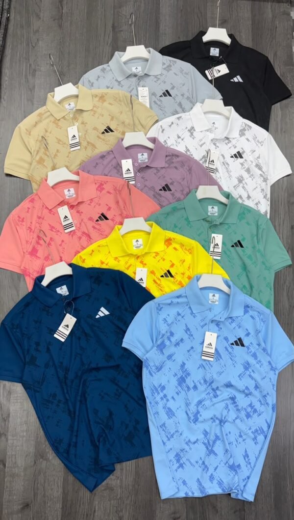 ADIDAS PREMEIUM PRINTED MARS PIQUE CUFF AND COLLAR POLO