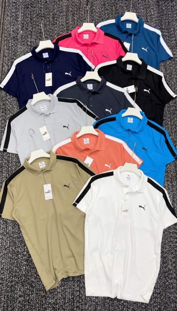PUMA PREMEIUM MARS PIQUE PRINTED CUFF AND COLLAR POLO