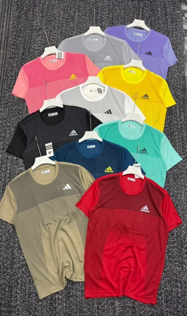 ADIDAS PREMEIUM STRIPES KOREON LYCRA WITH ULTRA SMOOTH PRINTED FABRIC ROUND NECK