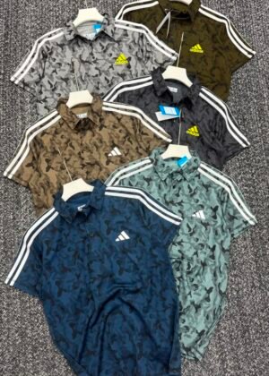 ADIDAS PREMEIUM THREE STRIPES NET FOLDING POLO - M L XL