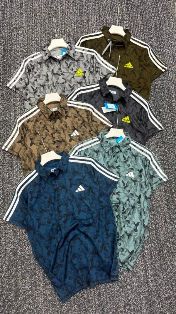 ADIDAS PREMEIUM THREE STRIPES NET FOLDING POLO