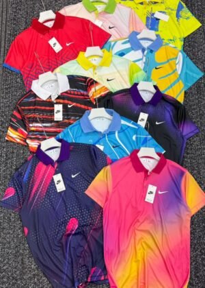 NIKE PREMEIUM IMPORTED KOREON KNIT FABRIC DOUBLE SIZE PRINTED POLO