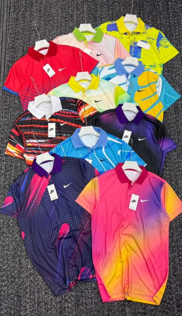 NIKE PREMEIUM IMPORTED KOREON KNIT FABRIC DOUBLE SIZE PRINTED POLO