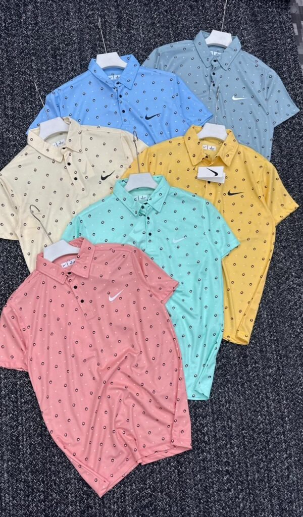 NIKE MARS PIQUE PRINTED CUFF AND COLLAR PREMEIUM MINI MARS  PIQUUE PRINTED POLO WITH SLEET