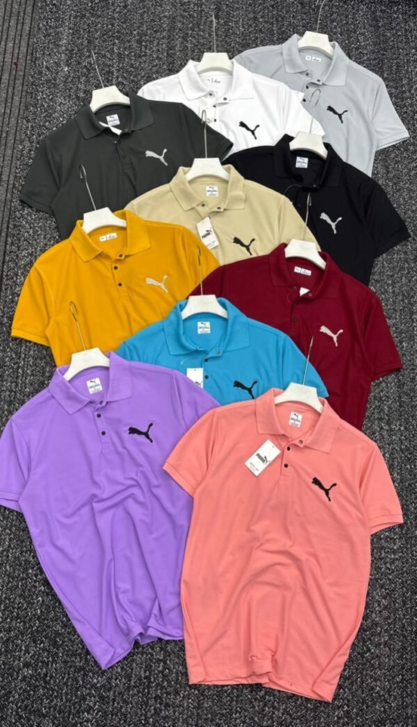 PUMA PREMEIUM CUFF AND COLLAR MINI MARS PIQUE EMBROIDERY POLO WITH SLEET