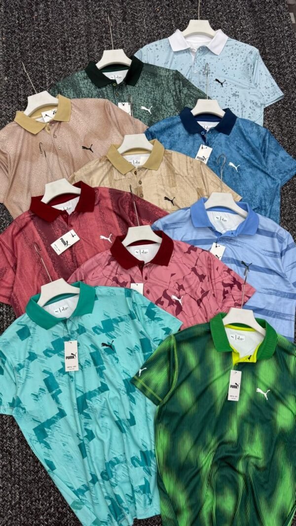 PUMA PREMEIUM IMPORTED KINT FABRIC KOREON DOUBLE SIDE PRINTED POLO