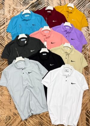 NIKE PREMEIUM MINI MARS PIQUE EMBROIDERY CUFF AND COLLAR POLO POLO WITH SLEET