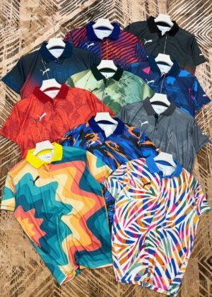 PUMA PREMEIUM IMPORTED KOREON KNIT FABRIC DOUBLE SIDE PRINTED POLO