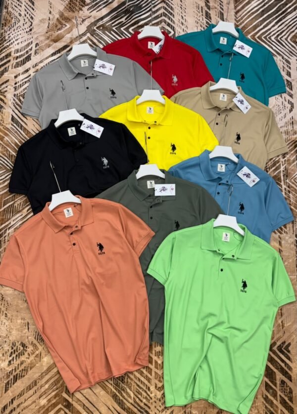 US POLO ASSN.. PREMEIUM MINI mars PIQUE EMBROIDERY CUFF AND COLLAR POLO WITH SLEET
