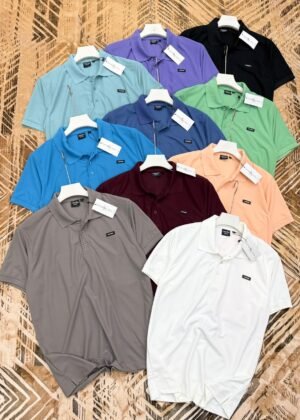 CALVIN KLEIN PREMEIUM MINI MARS PIQUE EMBROIDERY LOGO CUFF AND COLLAR POLO