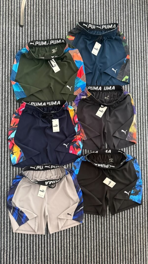 PUMA PRINTED CUT AND SEW SHORTS WITH OUTER ELASTIC SHORTS
