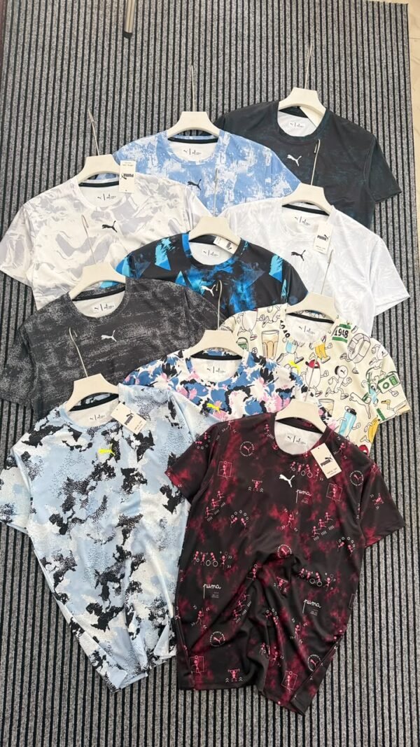 PUMA PREMEIUM KOREON LYCRA FABRIC DOUBLE SIDE PRINTED ROUND NECK
