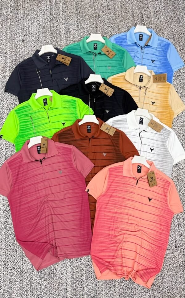 BULLZFIT PREMEIUM MARS PIQUE LYCRA ZIPPER CUFF AND COLLAR POLO