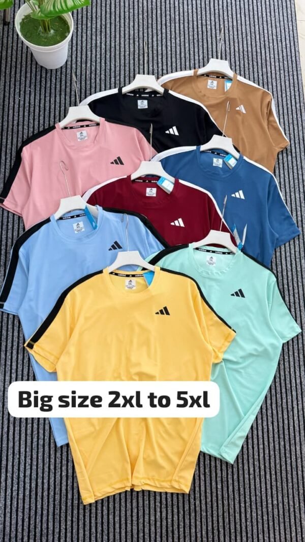 ADIDAS LOGO BIG SIZE ROUND NECK WITH 2XL TO 5XL