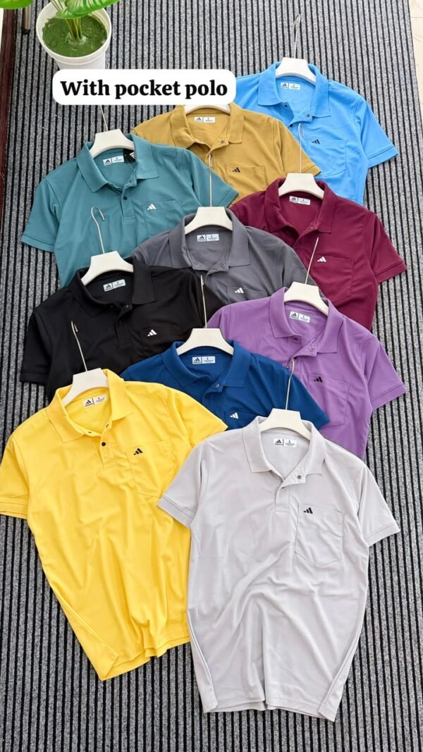 ADIDAS PREMEIUM MARS PIQUE POCKET CUFF AND COLLAR POLO