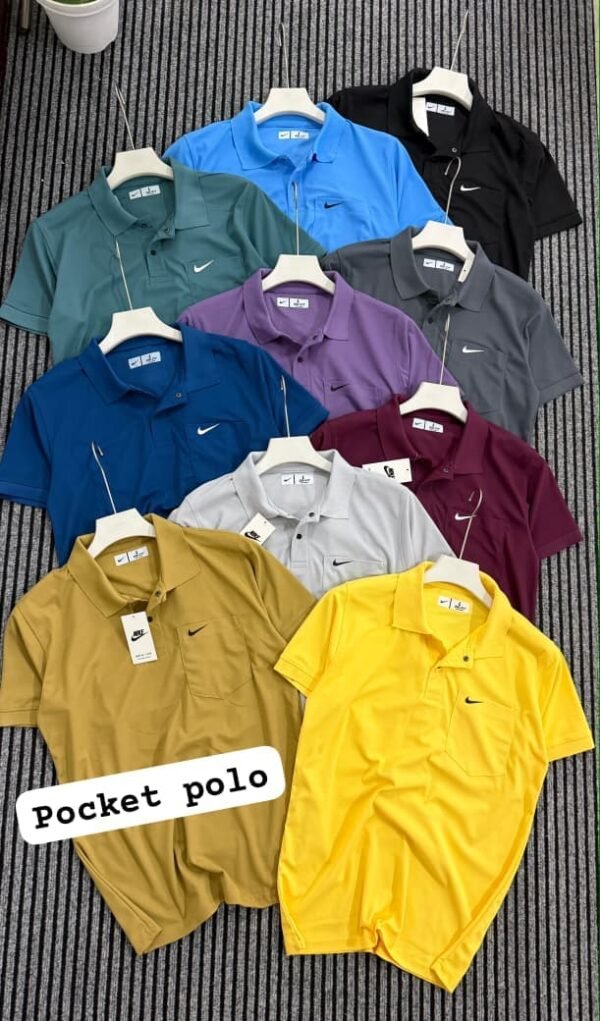 NIKE PREMEIUM MARS PIQUE CUFF AND COLLAR POCKET POLO