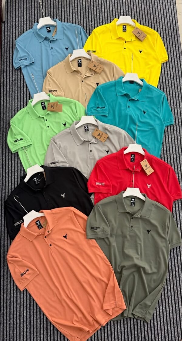 BULLZFIT PREMEIUM MARS PIQUE PRINTED CUFF AND COLLAR POLO WITH SLEET